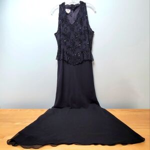 JMD NEW YORK | Black Evening Gown, Sz. L